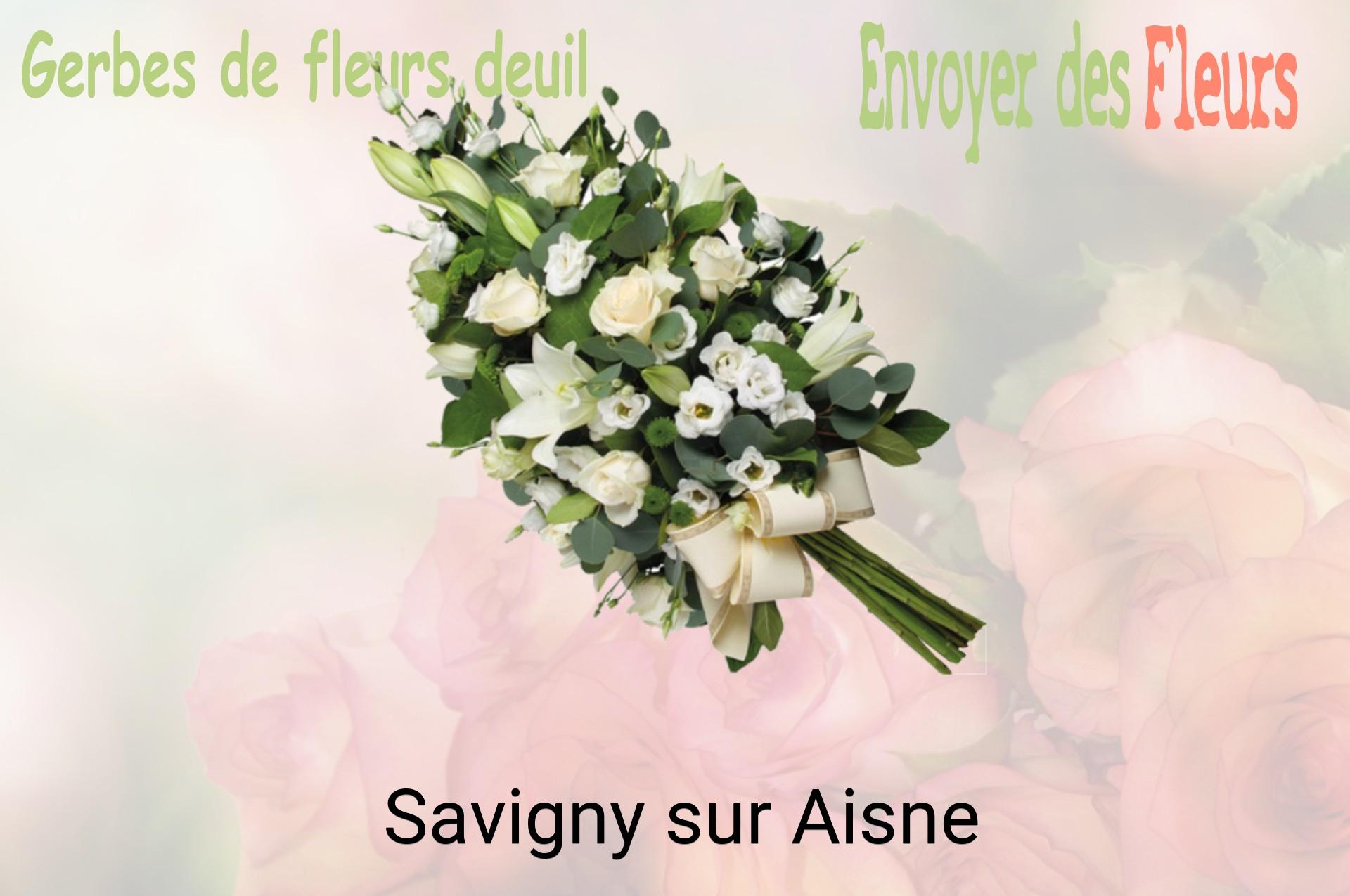 Gerbe de fleurs de deuil livrée à Savigny-sur-Aisne